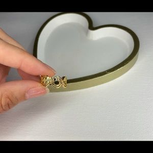 Smile face gold ring